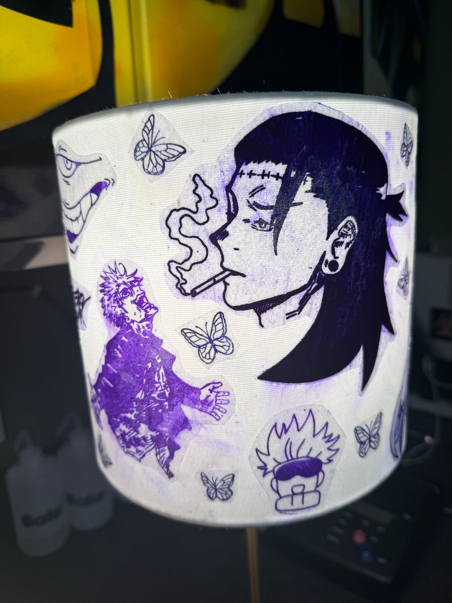 JJK Tattoo Flash Stencil Lamp