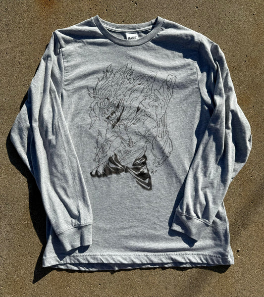 Dandadan Okarun Grey Long Sleeve Shirt